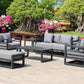 AluLux Hampton Elegance: Premium Black Aluminum Outdoor Lounge Set