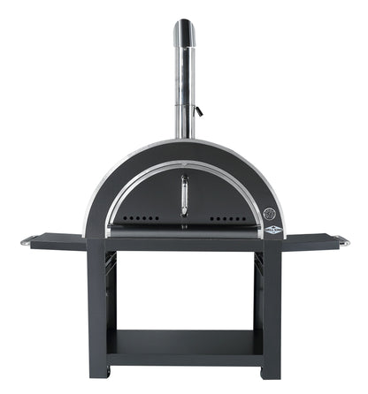 test rey 1 Grill King 30 Inch Charcoal Pizza Oven Outdoor In Black Stainless Steel Artisan Wood-Fired Charcoal Pizza Bread Oven BBQ Grill