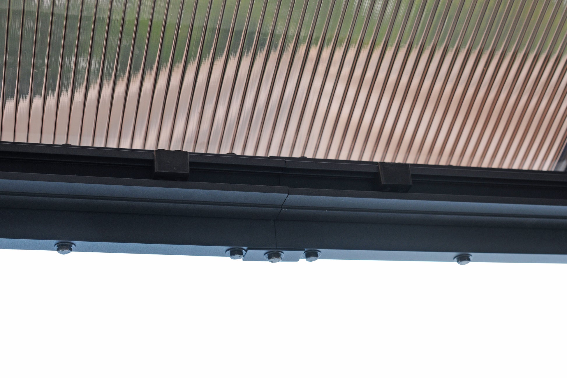 Elite Aluminium Black PC Garden Sunroom House 3x3.65m  With window screen Polycarbonate Board roof
