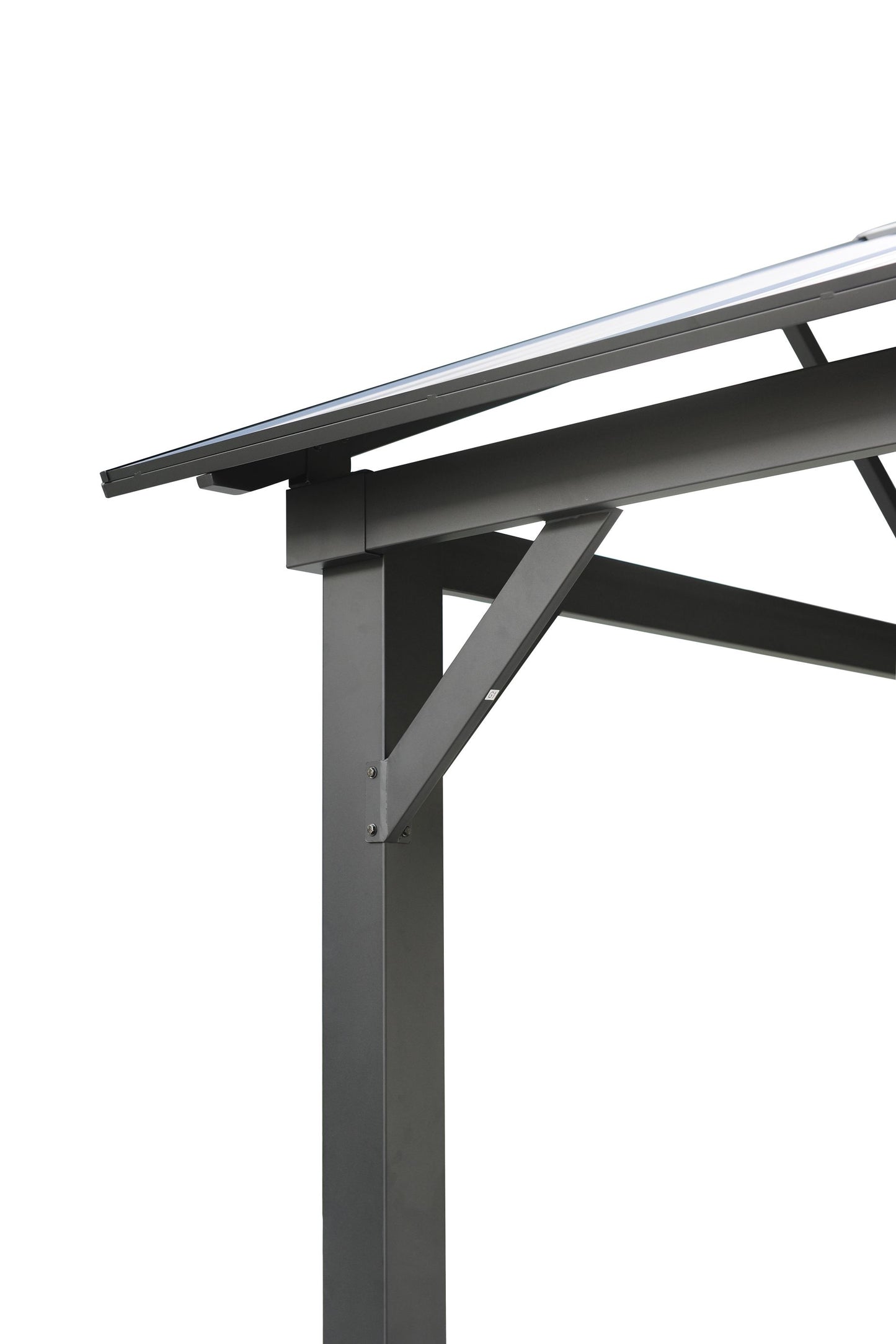 GazeboMate 3.66m x 6.1m  Galvanized Steel Hardtop Gazebo with Sleek Aluminum Legs | Black Powdercoated
