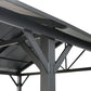 GazeboMate 3.66m x 6.1m  Galvanized Steel Hardtop Gazebo with Sleek Aluminum Legs | Black Powdercoated