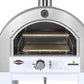 Grill King 22” Outdoor Gas Pizza Oven: Black Stainless Steel BBQ Pizza Oven Stone Trolley Large Pizza Oven Size