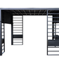 GazeboMate Berkley 3x3x2.3m + Hanging Planter Box Patio Pergola in Black