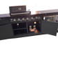 Clearance Item: Rockpool Black XL 4B Outdoor Kitchen BBQ Package Black Stone + Black Doors