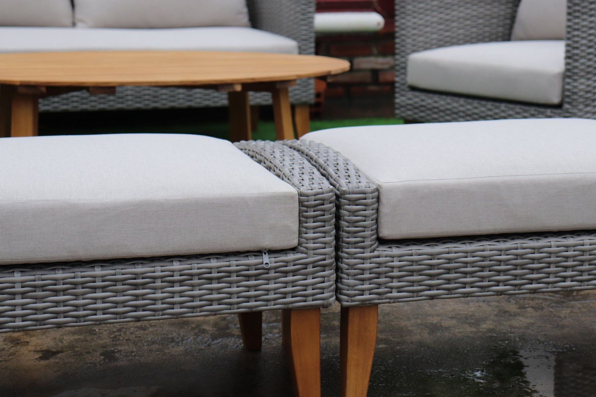 SIENA 6 Piece White + White Cushions Outdoor Lounge Set